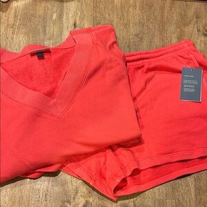 Universal Thread shorts and Sweatshirt set. Coral color.